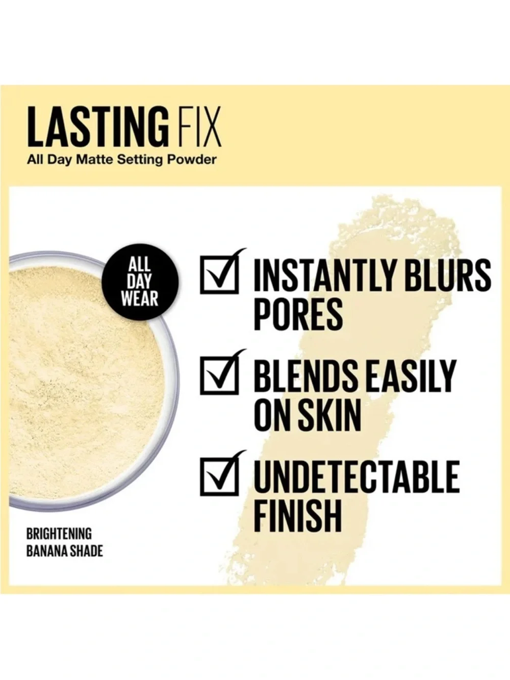 Maybelline Banana Powder Loose Setting Face Powder, Shade 10, 1 Count